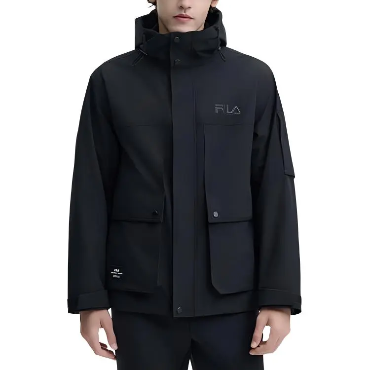 FILA Windbreaker Jacket Men's Jet Black-2