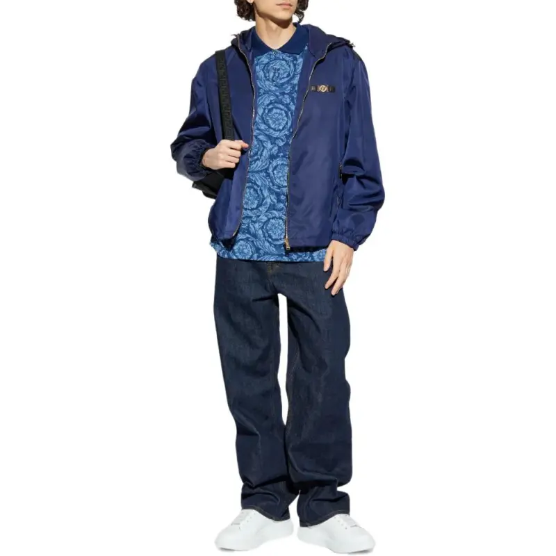 VERSACE Hooded Zip up Bomber Jacket-1
