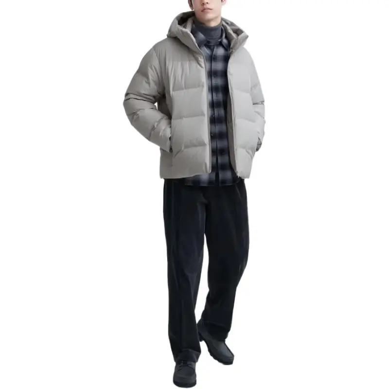 UNIQLO Down Jackets Men Light Gray-1