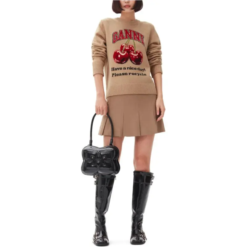 GANNI Cherry Intarsia Knit Jumper-2
