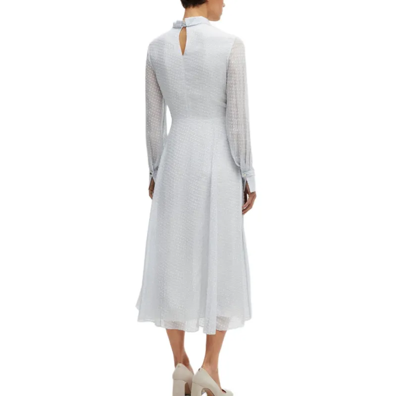 HUGO BOSS Long-Sleeved Dresses Women's Blue-3