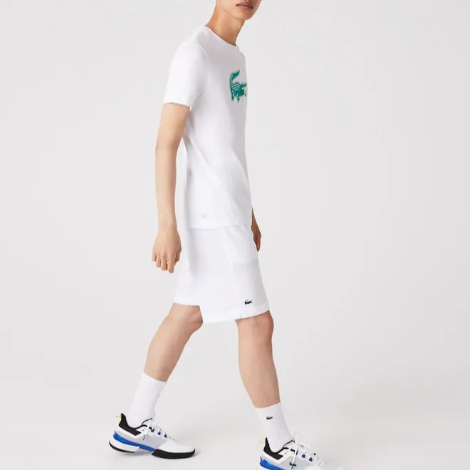 LACOSTE T Shirt Men's White Green-2