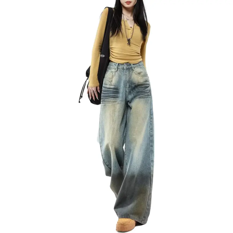 Concubine Zhu Jeans Unisex Vintage Blue-9