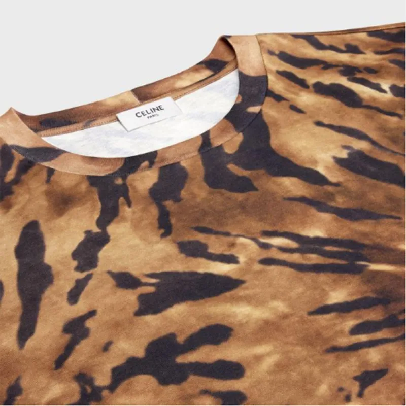 CELINE T-Shirts Men Brown-2