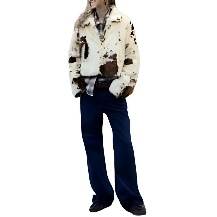 ZARA Trf Velvet feel Coat Women's Beige-3