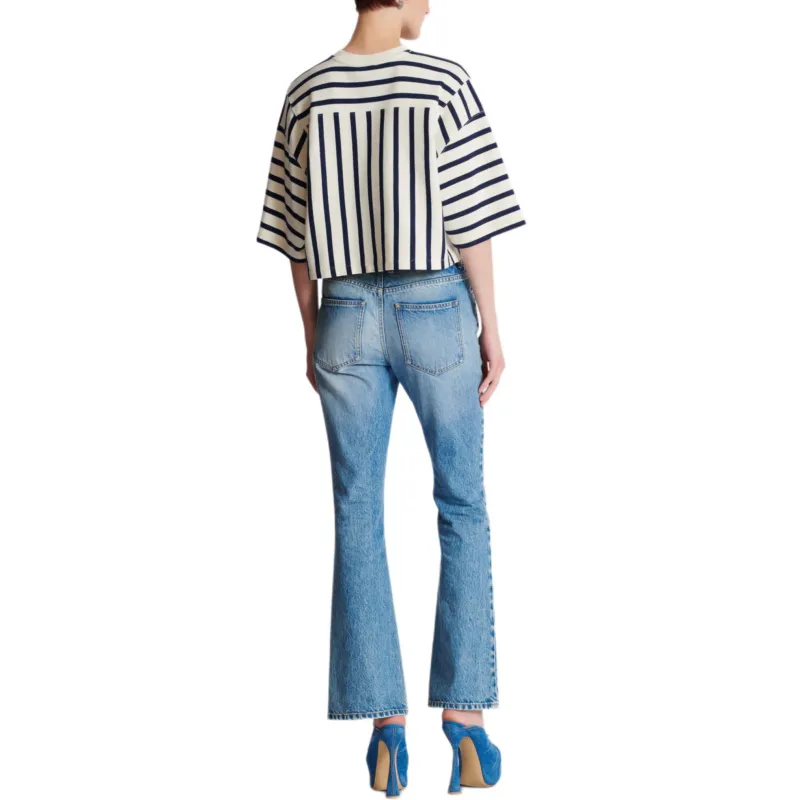 BALMAIN Striped Baseball Top-5