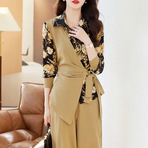Fele.d Casual Suit Women's Khaki