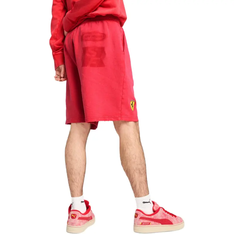 PUMA FERRARI RACE FW24 Desert Sun Las Vegas Rosso Corsa Sports Shorts Unisex Red-3