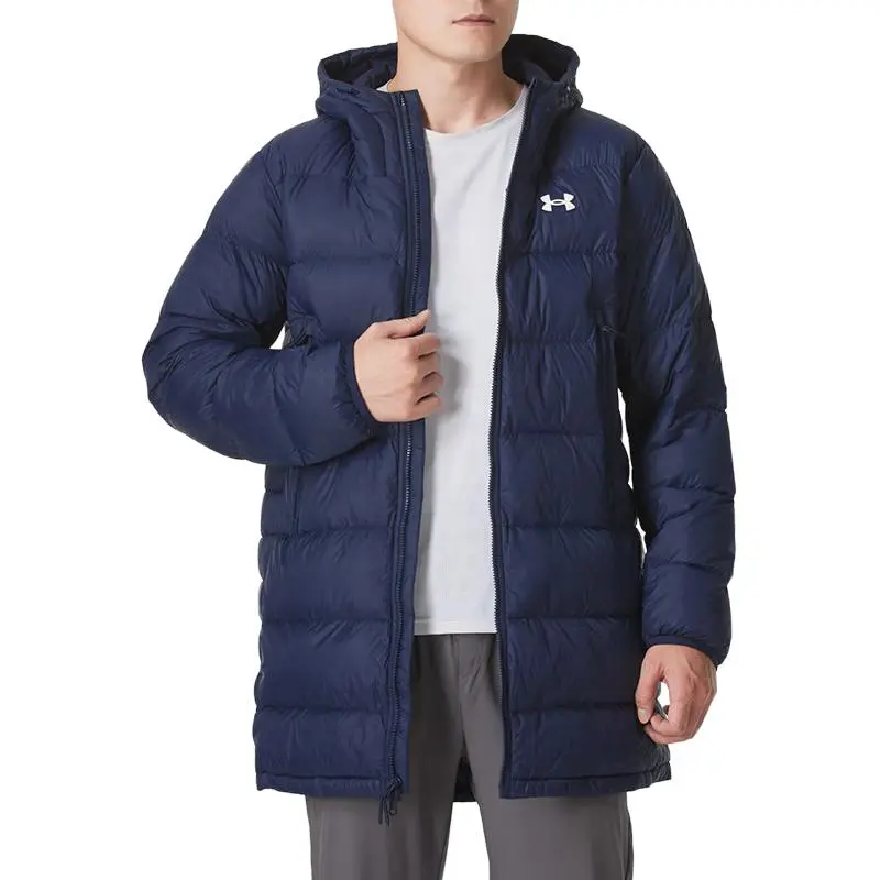 Under Armour Down Jacket Men's Blue Comes With Necklace-5