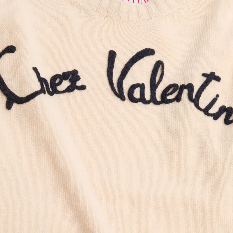 Valentino Chez Valentino Embroidered Crewneck Jumper-6