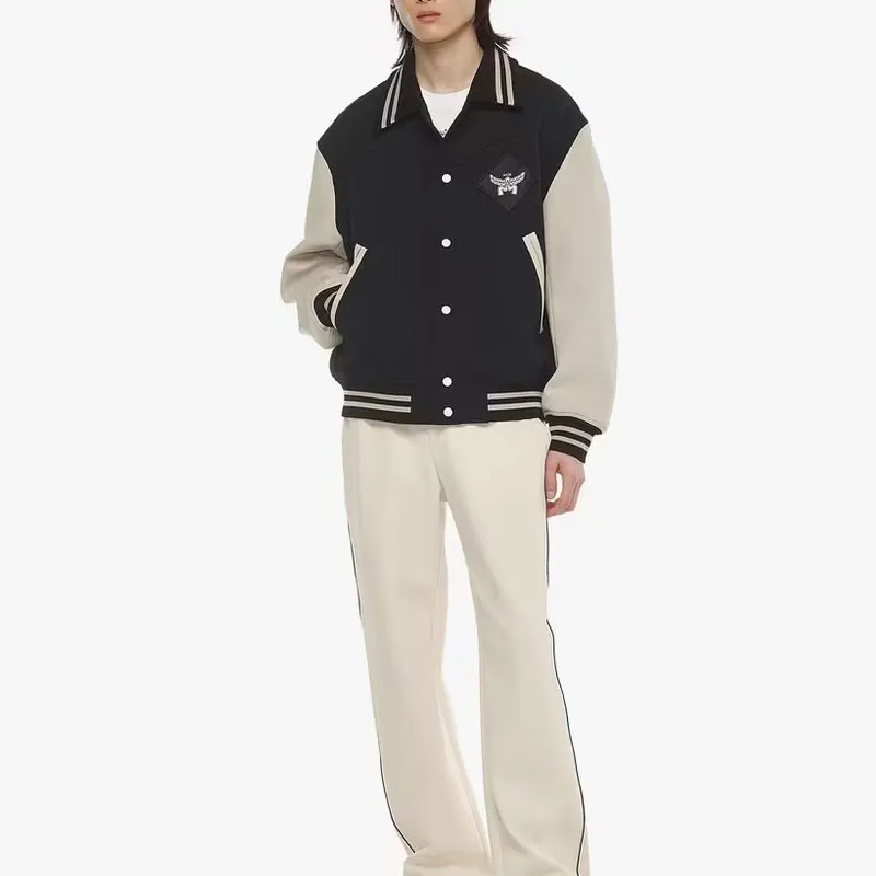 MCM Essential Logo-appliqué Varsity Jacket-1
