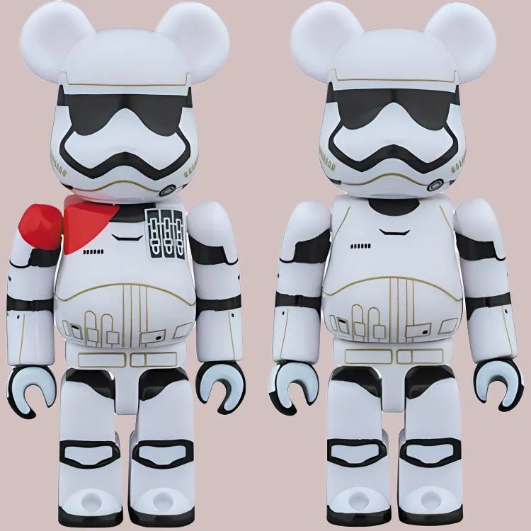 BE@RBRICK First Order Stormtrooper Officer & First Order Stormtrooper 2 Pack White-2
