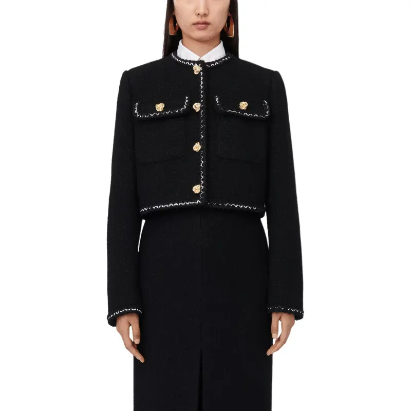 Alexander McQueen Cropped Tweed Jacket-2