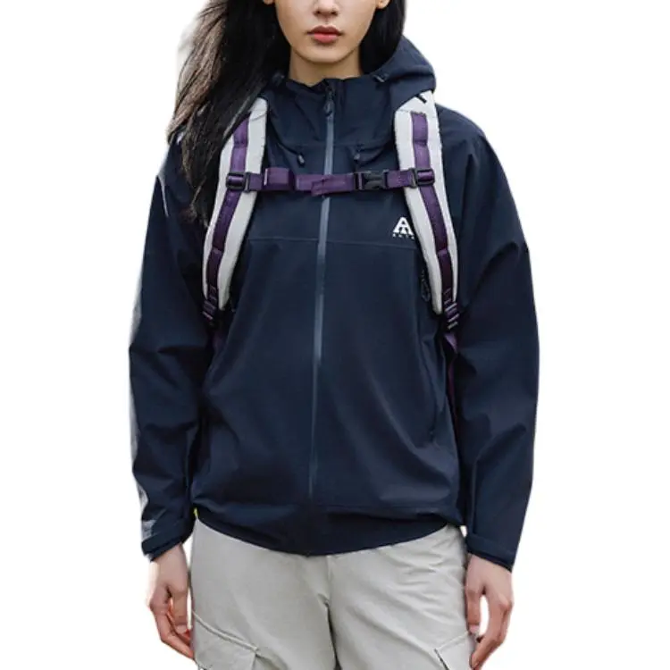 Anta Outdoor Collection Waterproof And Windproof Windbreaker Jacket Women's Midnight Blue-2