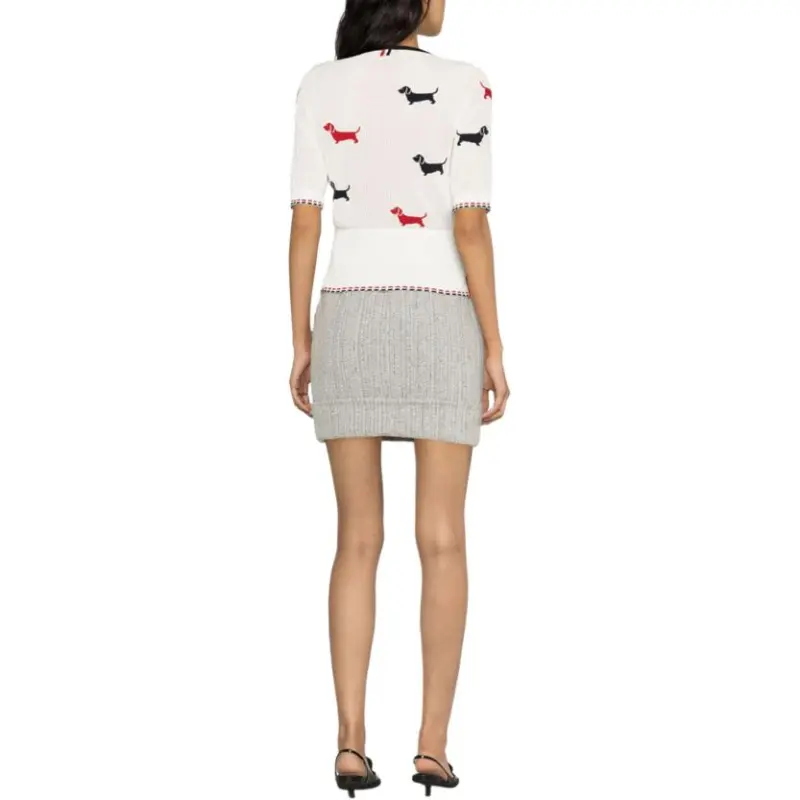 THOM BROWNE Hector Icon Mid Sleeved Knit Top-4