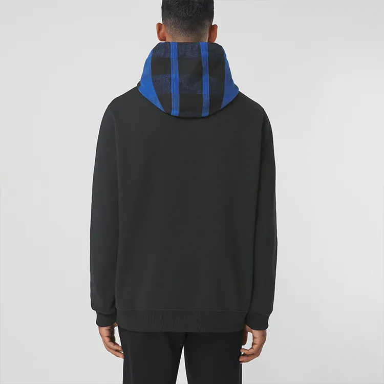 Burberry Check Hood Letter Graphic Hoodie-3
