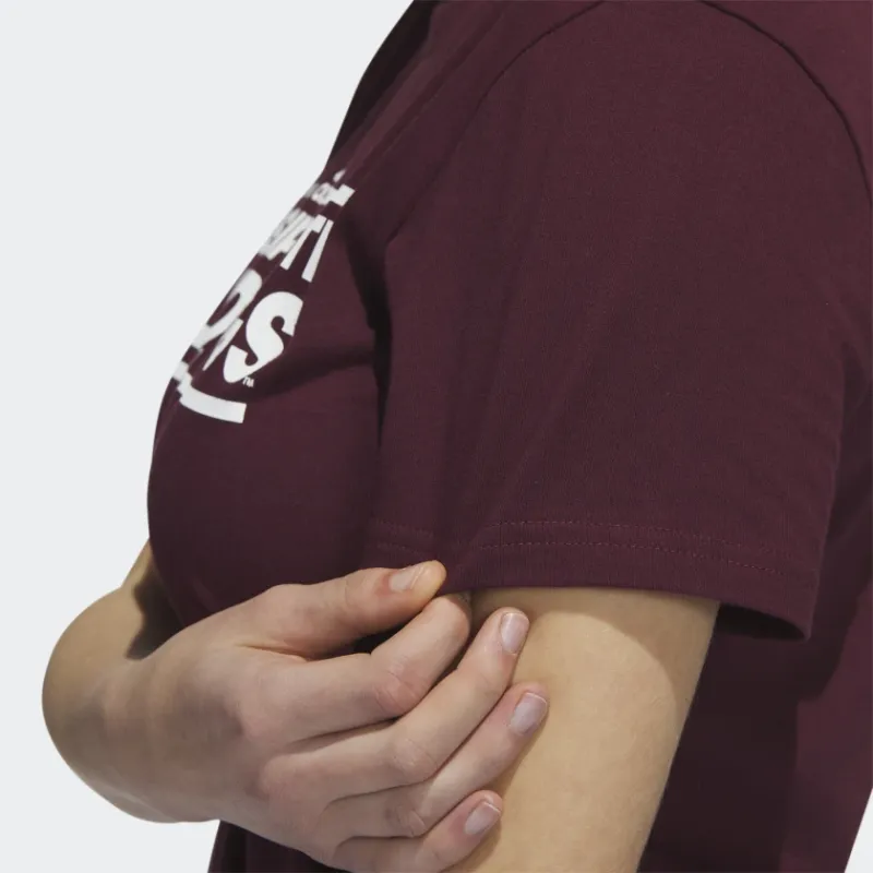 Adidas T-Shirts Women's Burgundy-4