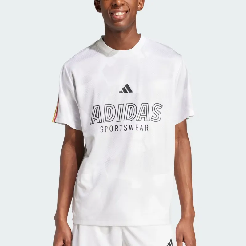 Adidas TIRO NATIONS PACKSportswear House Of T Shirt Unisex White/Bright Red/Multicolor-1