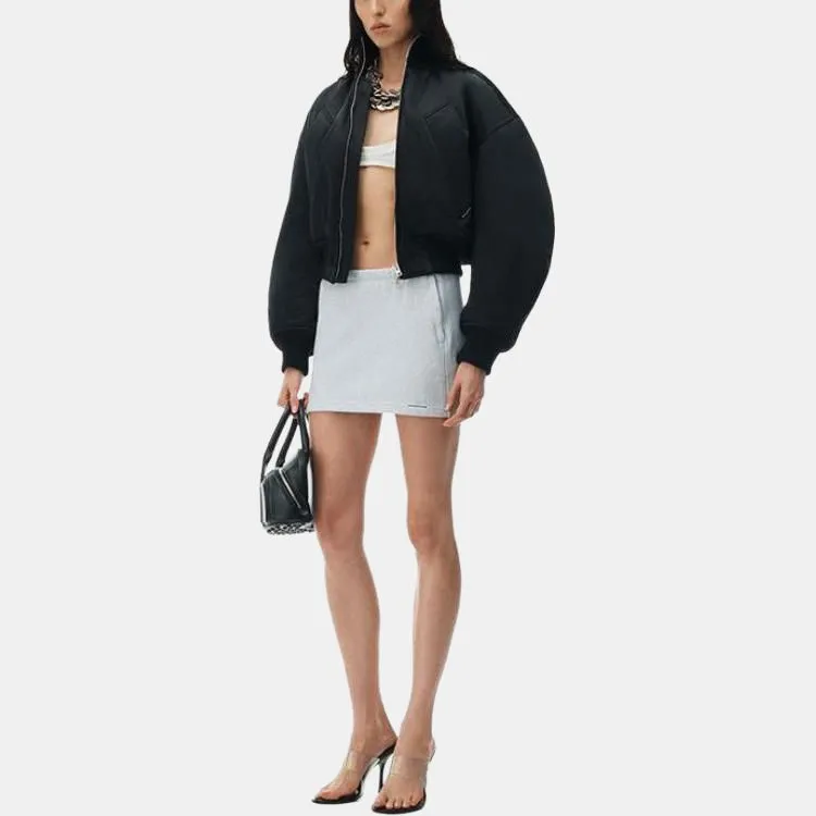 Alexander Wang High Shine Padded Bomber Jacket-4