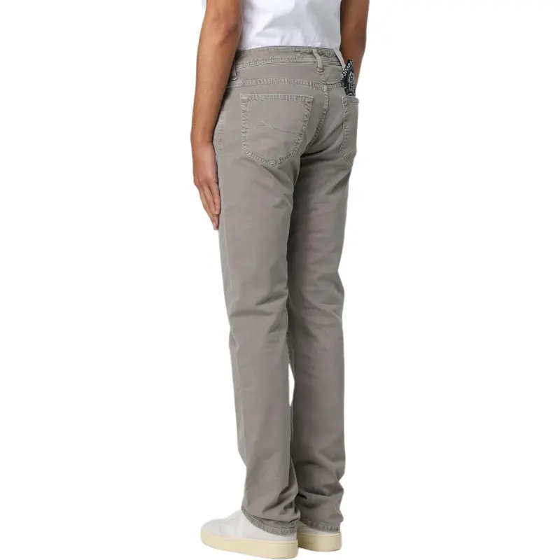 JACOB COHEN Logo Patch Straight Leg Jeans-1