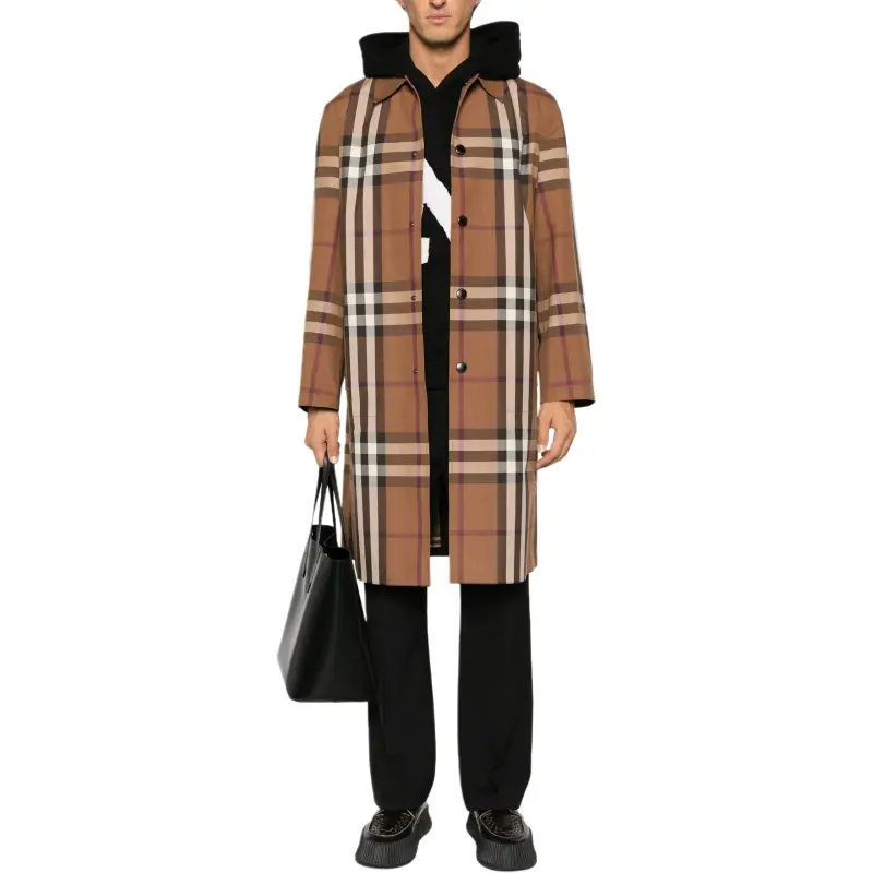 Burberry Single Breasted Checked Coat-2