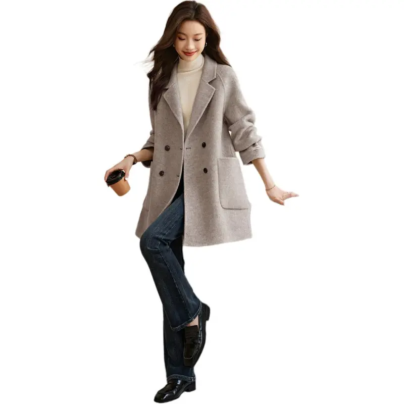 Mo Han Yi Mei Coat Women's Natural Coffee-2