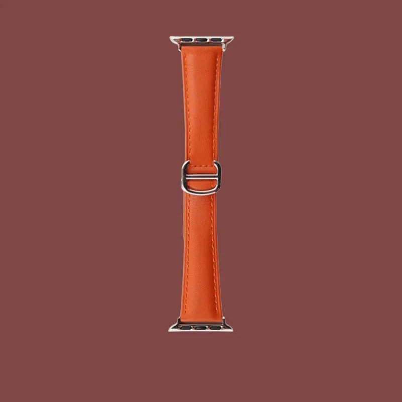 CHRROTA Watch Band Apple Compatibility Cowhide Leather Material-2