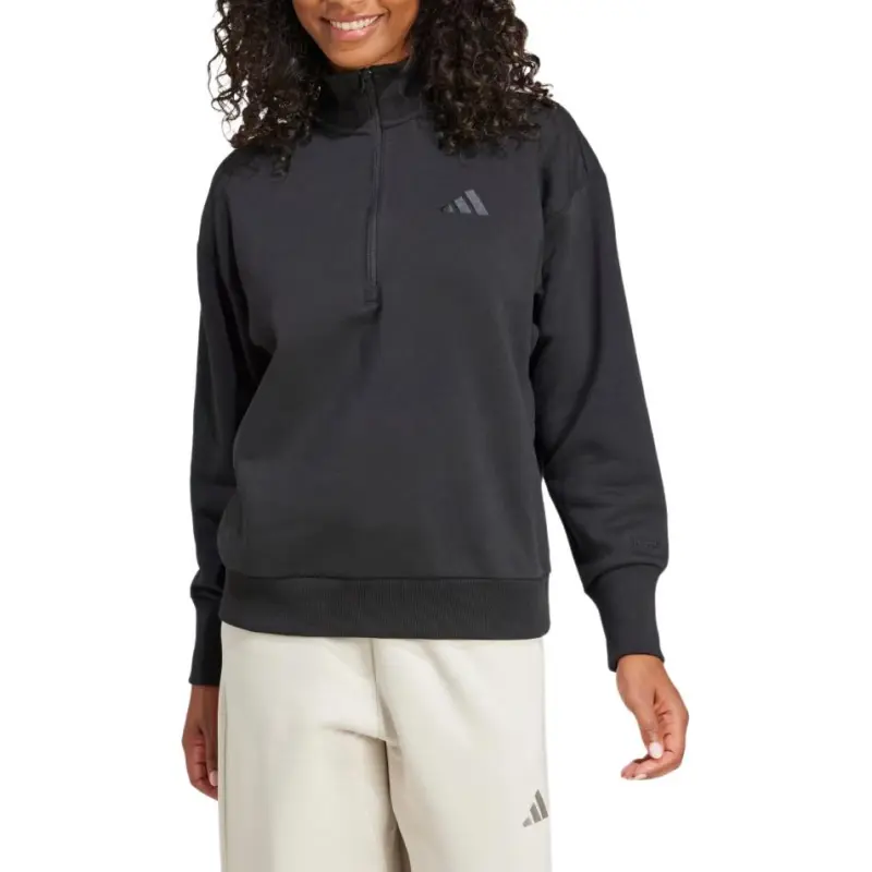 Adidas Free Shipping With AdiClub All Szn Fleece Loose Quarter Zip Sweatshirt-1