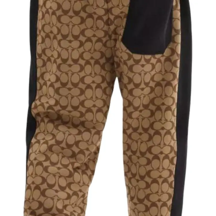 COACH Knitted Sweatpants Men's Khaki-4