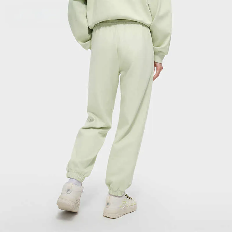 FILA FUSION Knitted Sweatpants Women's Beige Celadon Blue-2