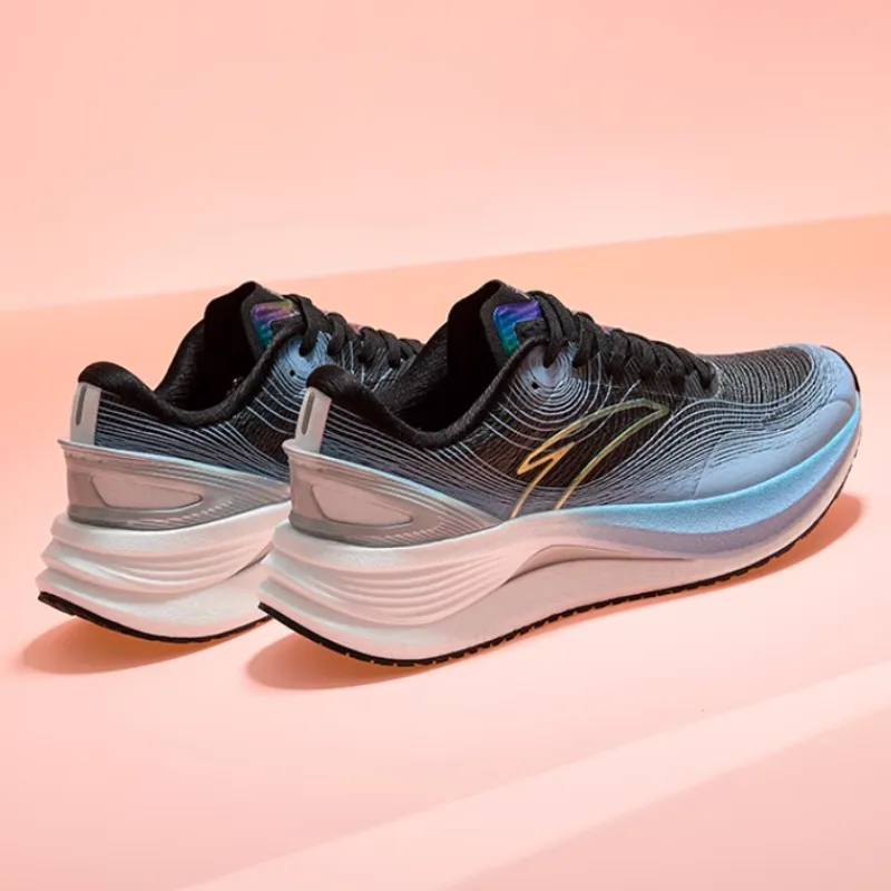 Anta Champion 3rd Gen PRO Anti Slip Wear Resistant Low Top Casual Running Shoes Women's Black Gray Blue-4