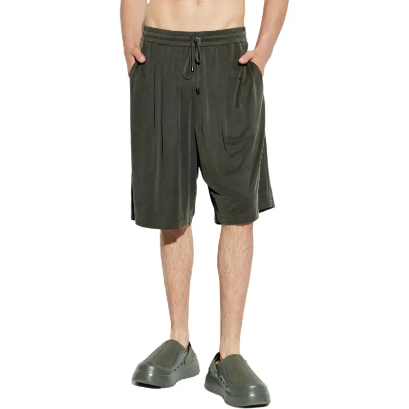 GIORGIO ARMANI Stretch Cupro Bermuda Shorts-1