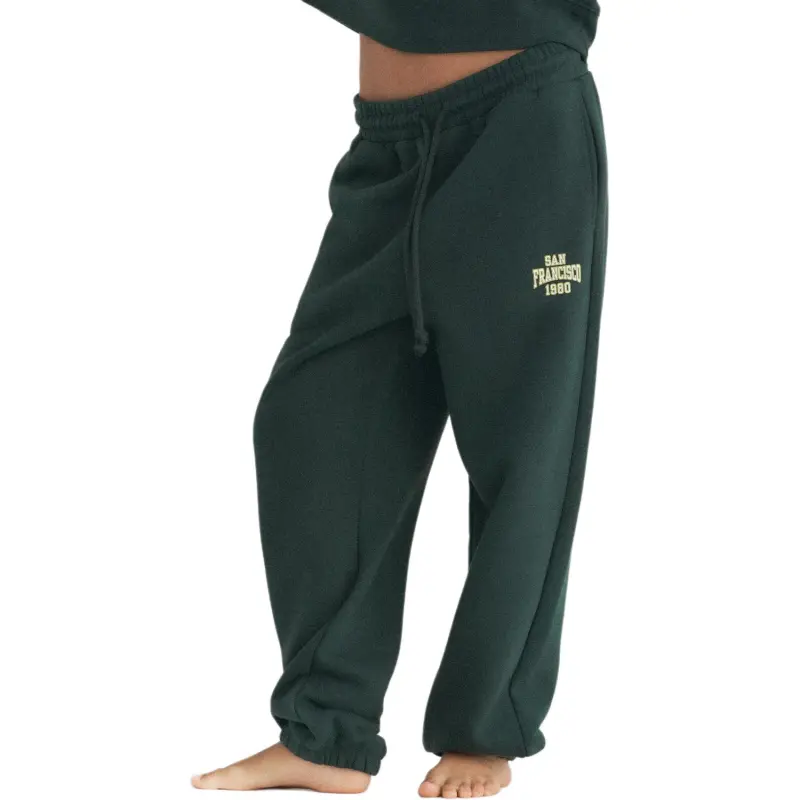 ZARA Knitted Sports Pants Women's Green-2