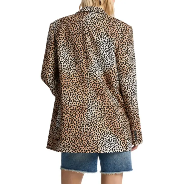 MICHAEL KORS Cheetah Print Stretch Crepe Blazer-1