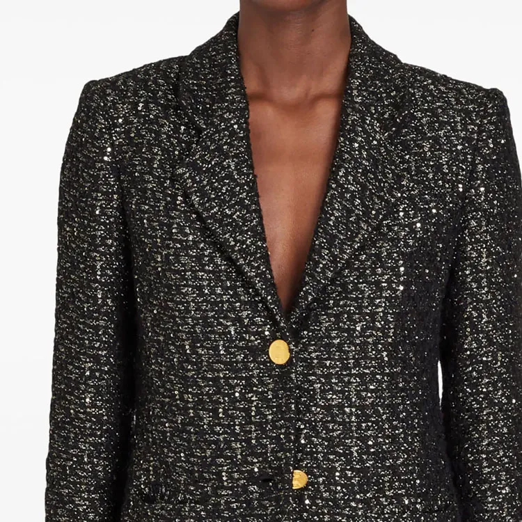 Giambattista Vall Sequin embellished Tweed Blazer-5