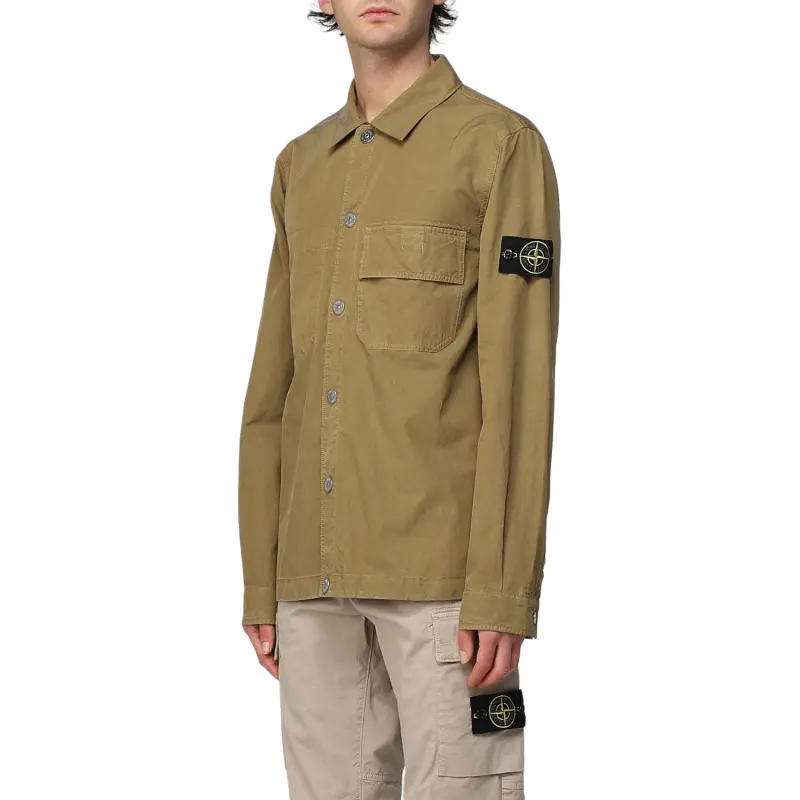 STONE ISLAND Shirts Men Khaki-4