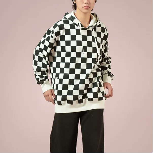 Vans Sweatshirts Women's Black White Checkerboard-3
