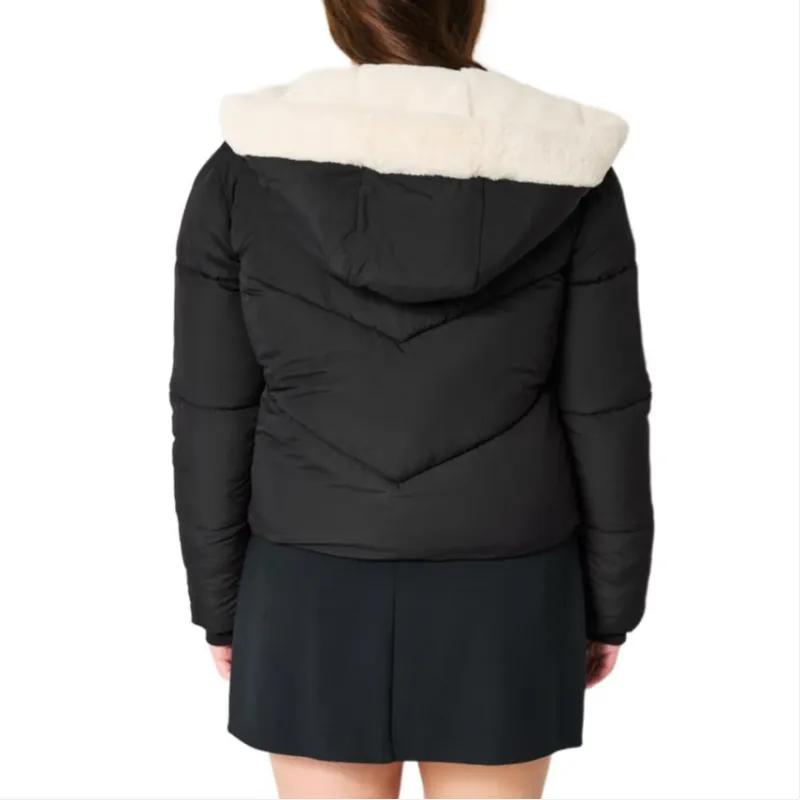 Hollister Puffer Jacket Women's Black-2