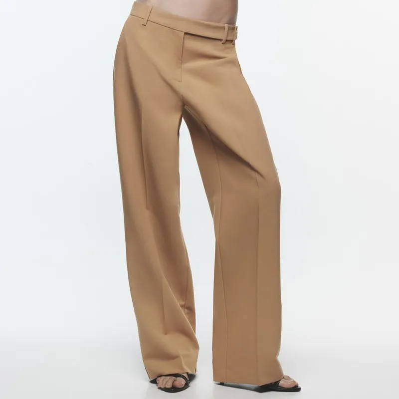ZARA Casual Pants Women's Tan-2