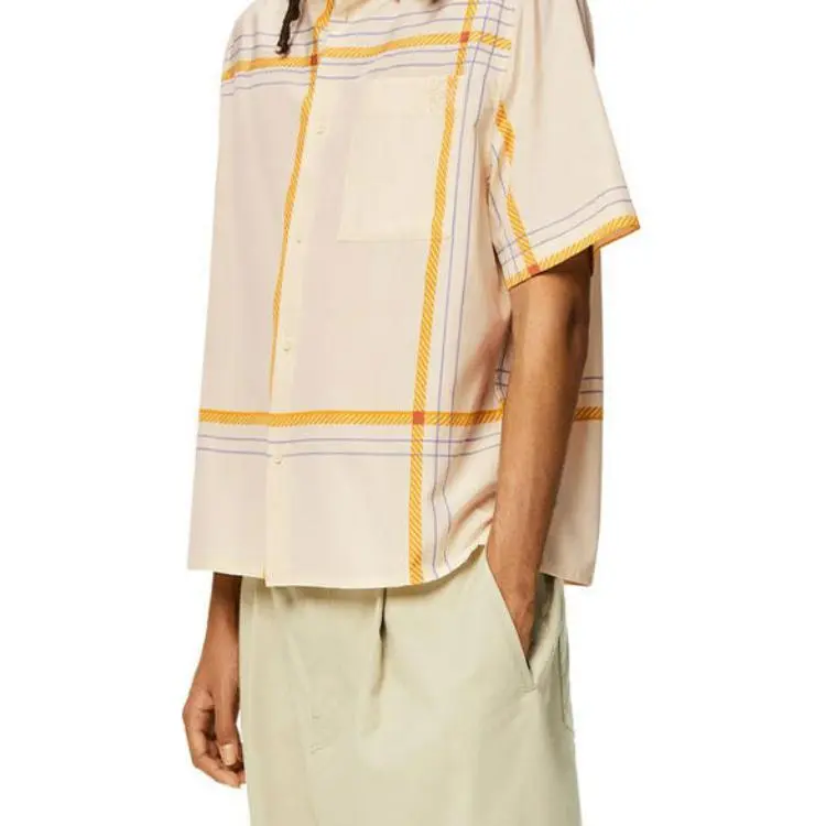 LOEWE Short Sleeve Check Shirt-5