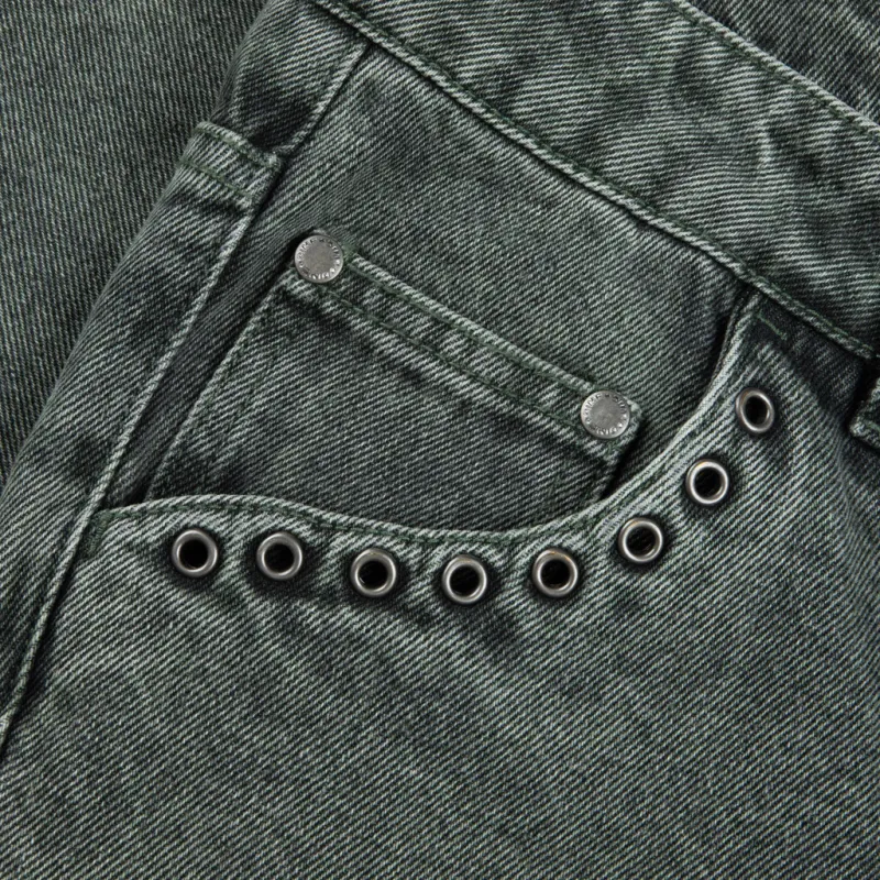 Dime MTL FW24 Jeans Unisex Faded Green-2