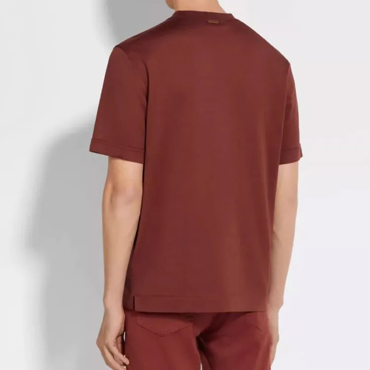 Zegna SS25 T Shirt Men's Brick Red-2