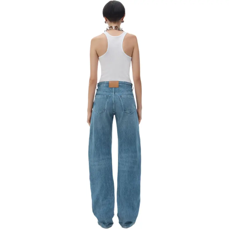Alexander Wang Bonded Seams Low Rise Bowed Gusset Jean Vintage Medium Indigo-1