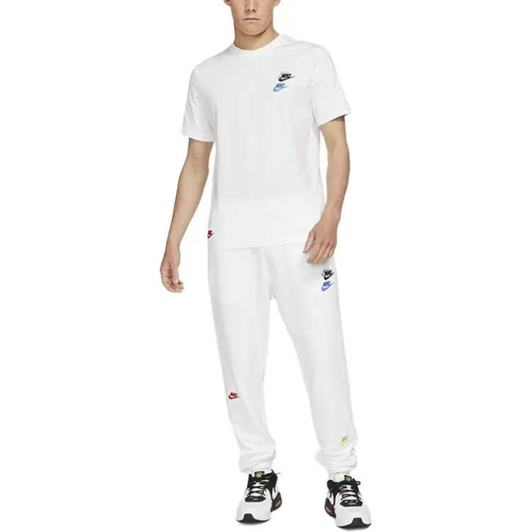 Nike T Shirts Men White-3