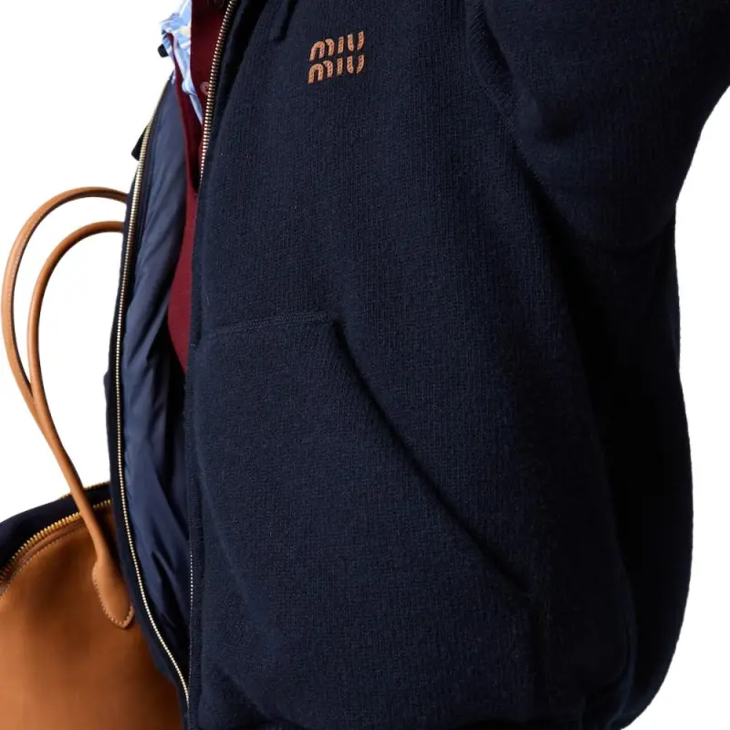 MIU MIU Down Jacket Women's Marine Blue-4