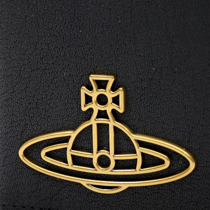 Vivienne Westwood Cow Leather Card Holder Women's Black-4