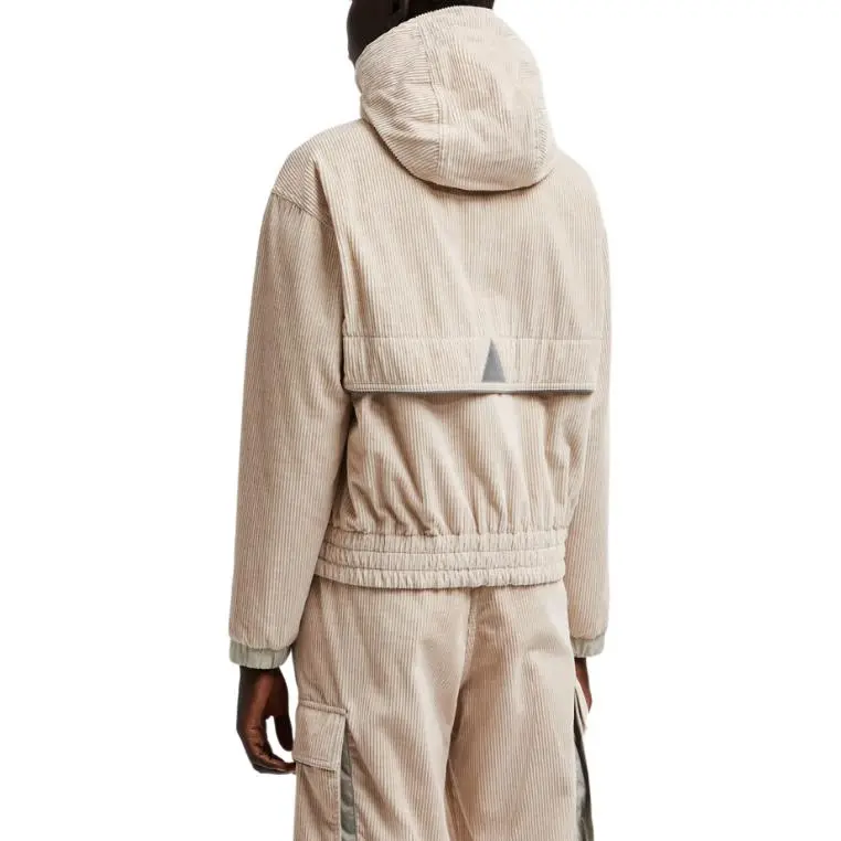 Moncler Logo Detailed Corduroy Hoodie-3