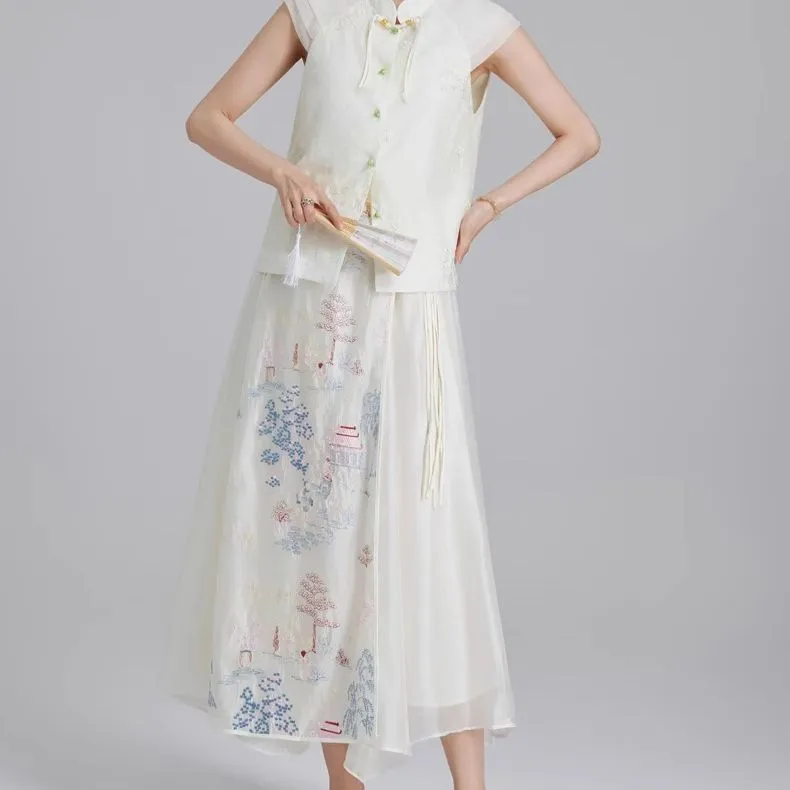 SONDR Casual Long Skirts Women's White-2