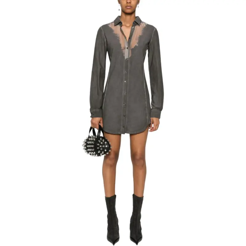 DIESEL Logo Embroidered Long Shirt-2