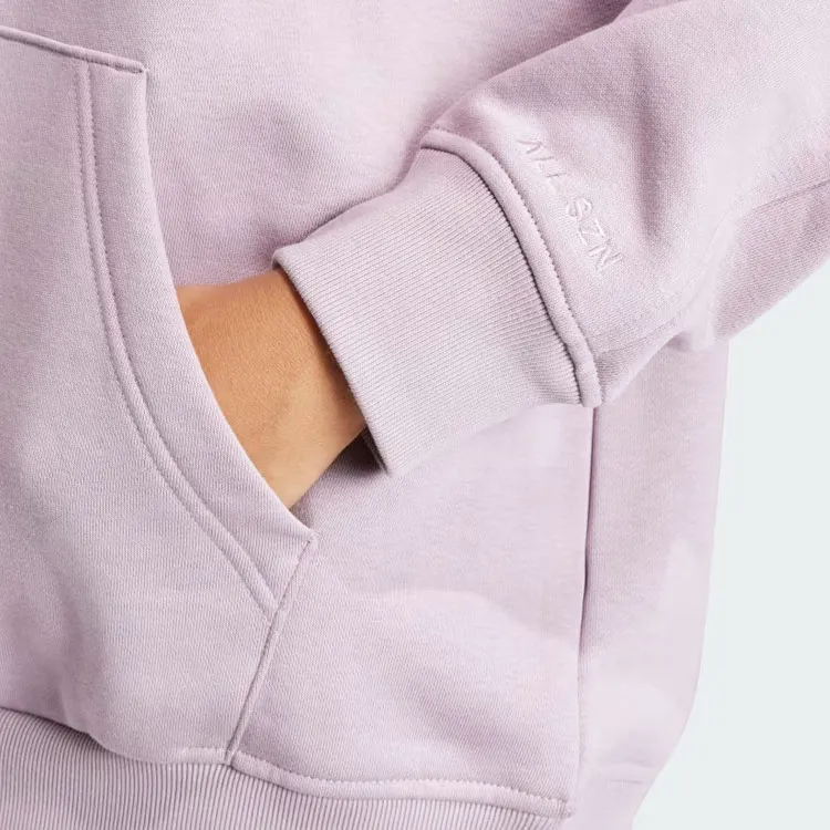 Adidas All Szn Fleece Boyfriend Hoodie Sweatshirt Women's Purple-3